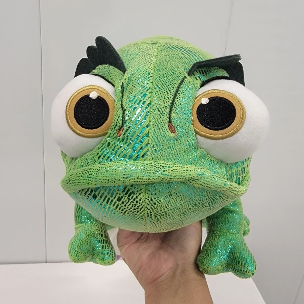 Disney Tangled Pascal Chameleon Metallic Green Shimmer Plush Pillow 18